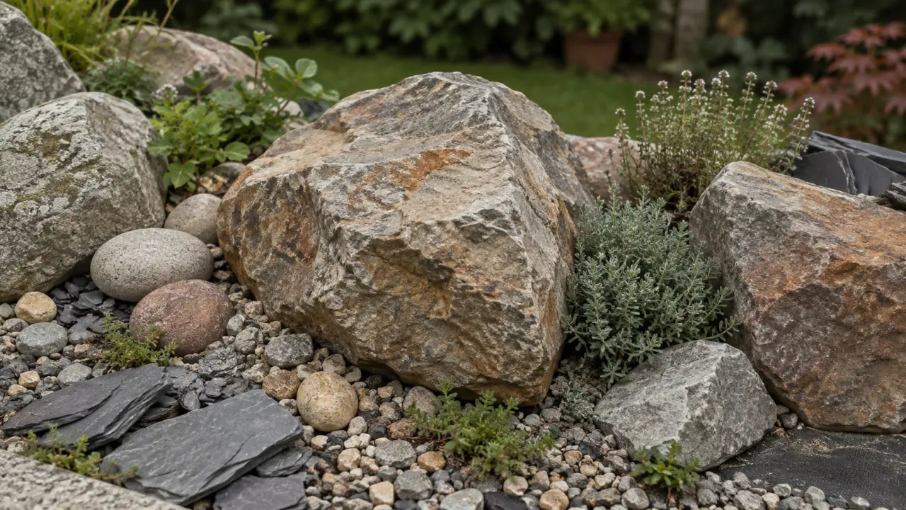 Que faire avec des grosses pierres dans un jardin : pierres et rocaille