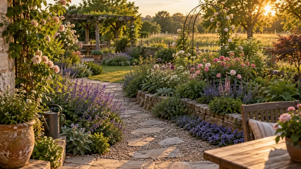 Le jardin cottage organise une profusion fleurie du printemps à l’automne